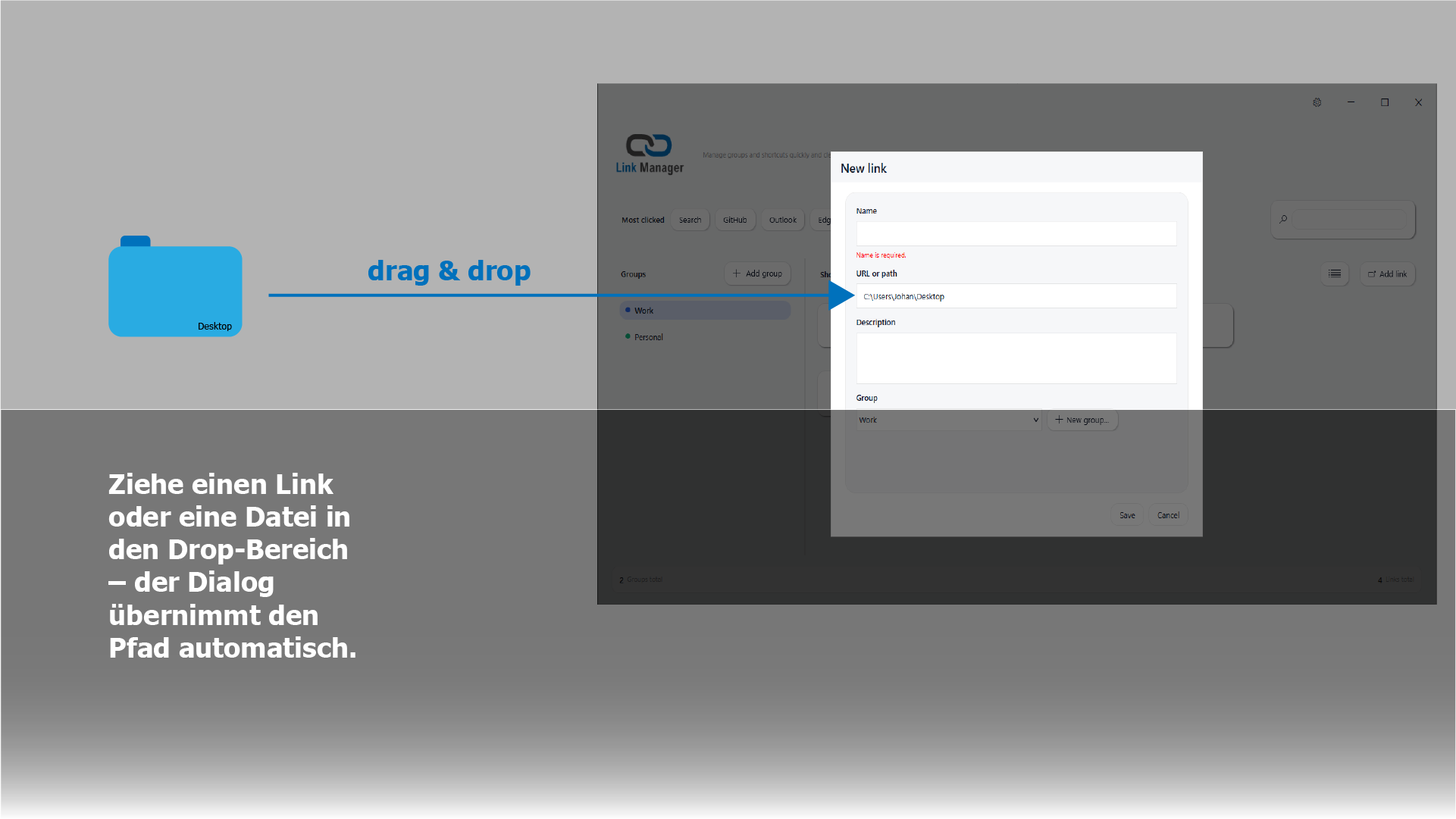 Windows Link Manager screenshot 3